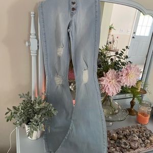 Fashion Nova - Destroyed Denim - Flare Jeans